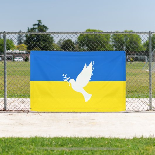 Vlag van Oekraïne - Dove of Peace - Freedom - Peac Spandoek (Insitu)