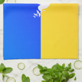 Vlag van Oekraïne - Dove of Peace - Freedom - Peac Theedoek (Gevouwen)