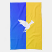 Vlag van Oekraïne - Dove of Peace - Freedom - Peac Theedoek (Verticaal)