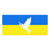 Vlag van Oekraïne Dove of Peace Rack Kaart - Vrede (Achterkant)