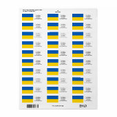 Vlag van Oekraïne Etiket (Full Sheet)