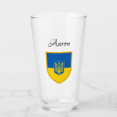 Vlag van Oekraïne Glas (Voorkant)