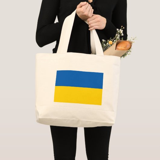 Vlag van Oekraïne Grote Tote Bag (Voorkant (product))