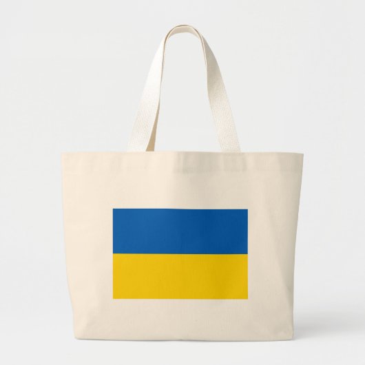 Vlag van Oekraïne Grote Tote Bag (Voorkant)