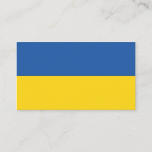 Vlag van Oekraïne Knop Visitekaartje (Voorkant)