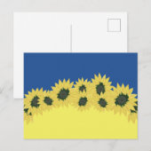 Vlag van Oekraïne met zonnebloemen Briefkaart (Voorkant / Achterkant)