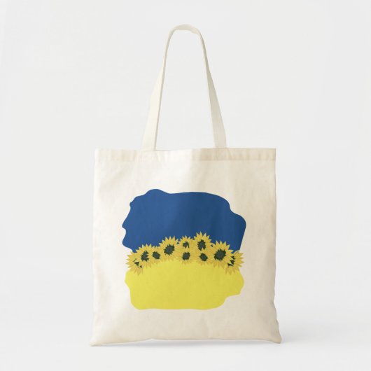 Vlag van Oekraïne met zonnebloemen Tote Bag (Voorkant)