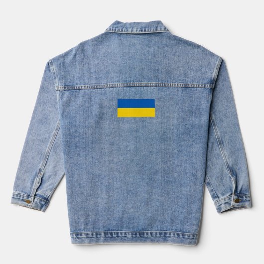 Vlag van Oekraïne Modern Stijlvol Denim Jacket (Achterkant)