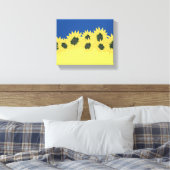 Vlag van Oekraïne op canvas print (Insitu (Slaapkamer))