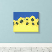 Vlag van Oekraïne op canvas print (Insitu (Houten vloer))