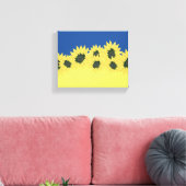 Vlag van Oekraïne op canvas print (Insitu (Woonkamer))