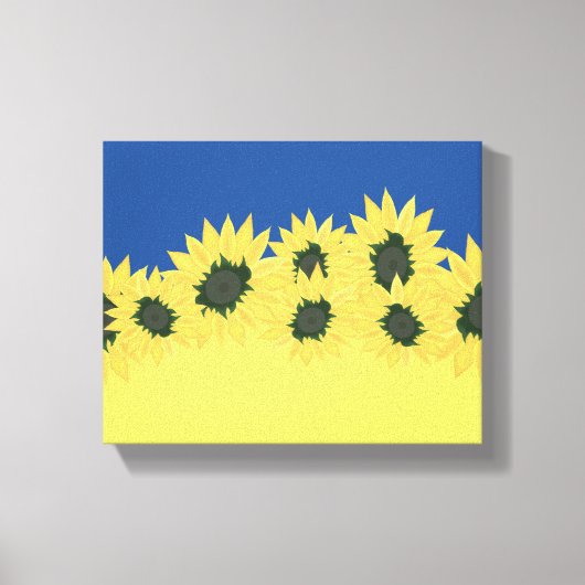 Vlag van Oekraïne op canvas print (Voorkant)