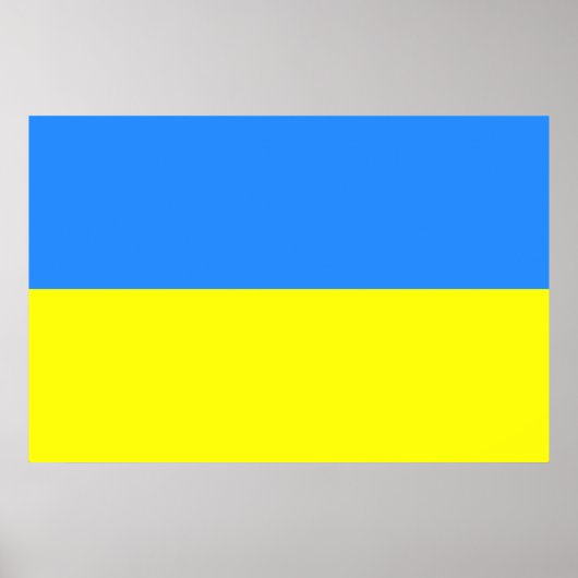Vlag van Oekraïne Poster (Voorkant)