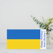 Vlag van Oekraïne, Prettige feestdagen uit Oekraïn Feestdagenkaart (Staand voorkant)