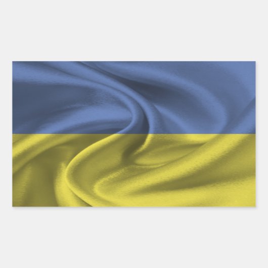 Vlag van Oekraïne Rechthoekige Sticker (Voorkant)