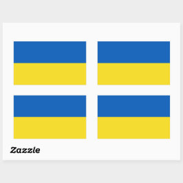Vlag van Oekraïne Rechthoekige Sticker