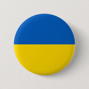 Vlag van Oekraïne Ronde Button 5,7 Cm