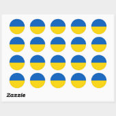 Vlag van Oekraïne Ronde Sticker (Vel)