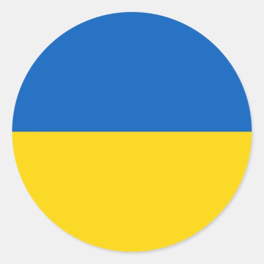 Vlag van Oekraïne Ronde Sticker (Voorkant)