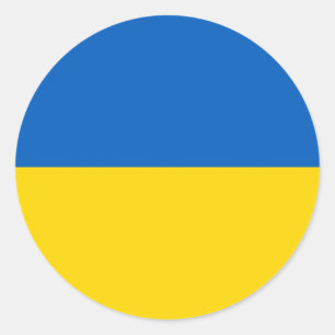 Vlag van Oekraïne Ronde Sticker