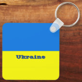 Vlag van Oekraïne Sleutelhanger (Achterkant)