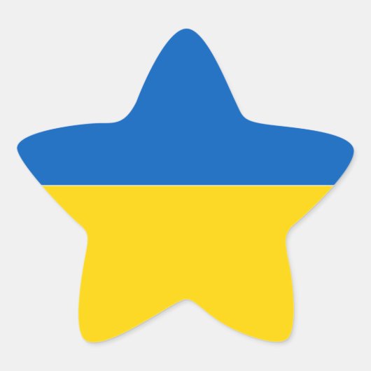 Vlag van Oekraïne ster sticker (Voorkant)