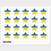 Vlag van Oekraïne ster sticker (Vel)