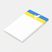 Vlag van Oekraïne Sticky Notes Dove of Peace (Schuin)