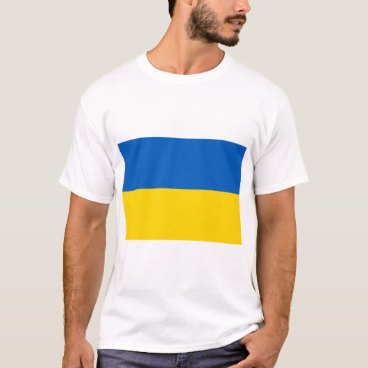 Vlag van Oekraïne T-shirt (Voorkant)