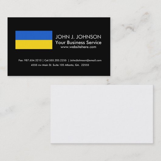 Vlag van Oekraïne Visitekaartje (Voorkant / Achterkant)