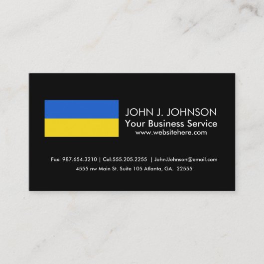 Vlag van Oekraïne Visitekaartje (Voorkant)