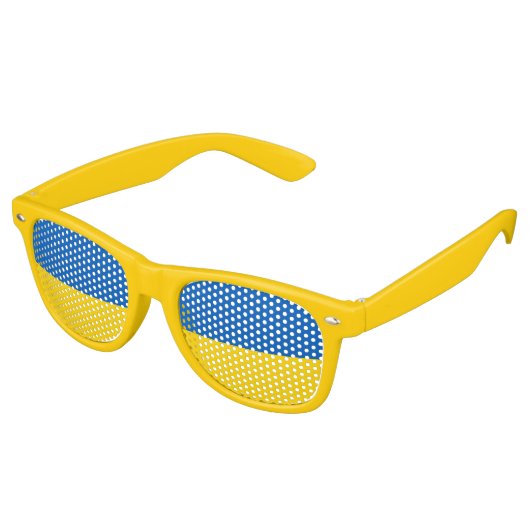 vlag van Oekraïne - vlag van Oekraïne - П - Урпоа Retro Zonnebril (Gekanteld)