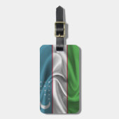 Vlag van Oezbekistan Bagagelabel (Voorkant verticaal)