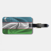 Vlag van Oezbekistan Bagagelabel (Achterkant horizontaal)