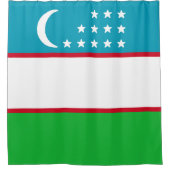 Vlag van Oezbekistan Douchegordijn (Voorkant)