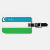 Vlag van Oezbekistan - Easy ID Personal Bagagelabel (Voorkant horizontaal)