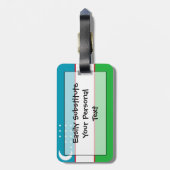 Vlag van Oezbekistan - Easy ID Personal Bagagelabel (Achterkant verticaal)