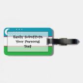 Vlag van Oezbekistan - Easy ID Personal Bagagelabel (Achterkant horizontaal)