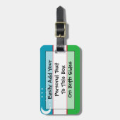 Vlag van Oezbekistan - Easy ID Personal Bagagelabel (Voorkant verticaal)
