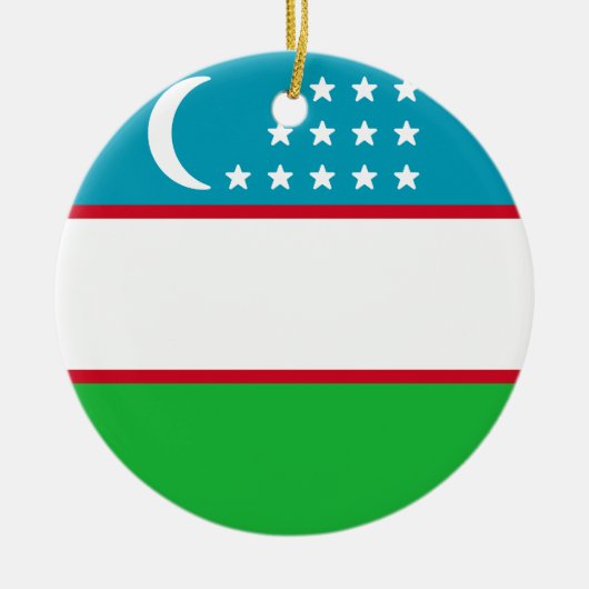 Vlag van Oezbekistan Keramisch Ornament (Voorkant)