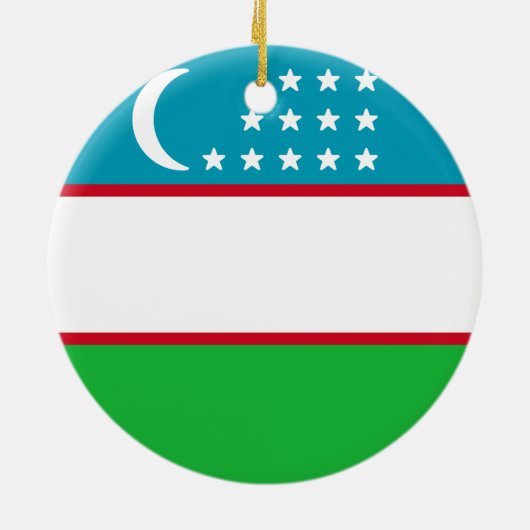 Vlag van Oezbekistan Keramisch Ornament (Achterkant)