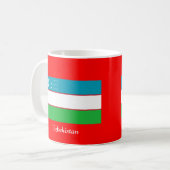 Vlag van Oezbekistan Koffiemok (Voorkant links)