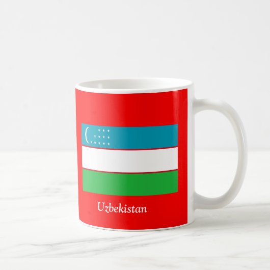 Vlag van Oezbekistan Koffiemok (Rechts)