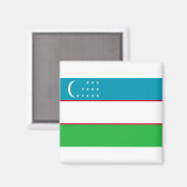 Vlag van Oezbekistan Magneet (Voorkant / Achterkant)
