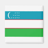 Vlag van Oezbekistan Magneet (Voorkant)