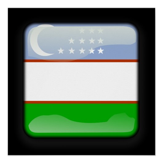 Vlag van Oezbekistan Perfect Poster (Voorkant)