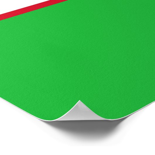 Vlag van Oezbekistan Poster (Hoek)