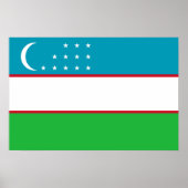 Vlag van Oezbekistan Poster (Voorkant)