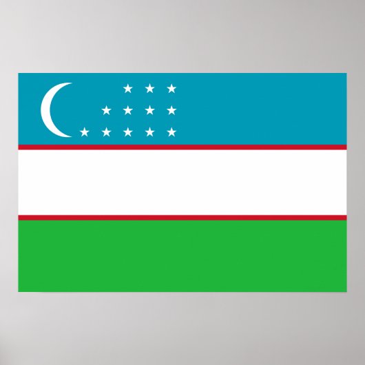 Vlag van Oezbekistan Poster (Voorkant)