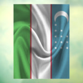 Vlag van Oezbekistan Raamsticker (Vel 3)